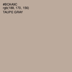 #BCAA9C - Taupe Gray Color Image